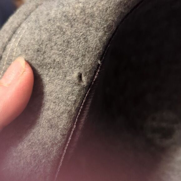 Jacki Vintage Grey Felt Asymetrical Brim Hat, derby - Picture 14 of 14